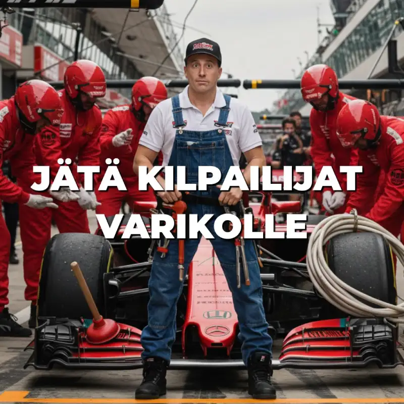 Jätä kilpailijat varikolle