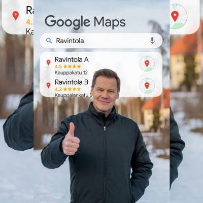 Yrittäjä karttahaku toimii